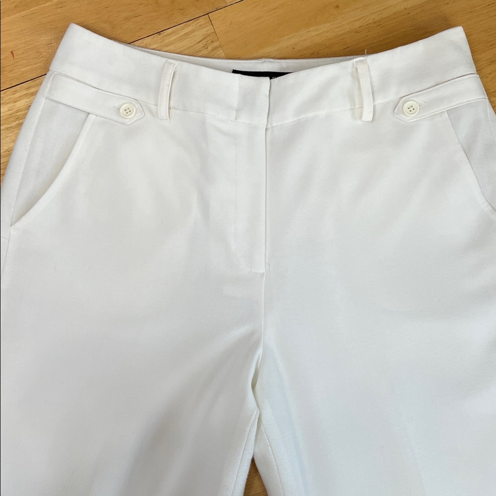 Larry Levine Stretch Elegant Cream Trousers - Size 8 - Picture 9 of 10